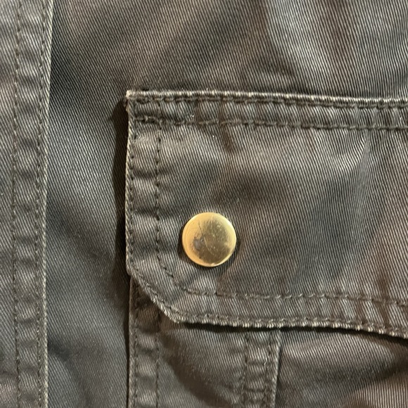 J Crew Green Relaxed Boyfriend Field Jacket Adjustable Waist - Women's Small - Picture 4 of 6